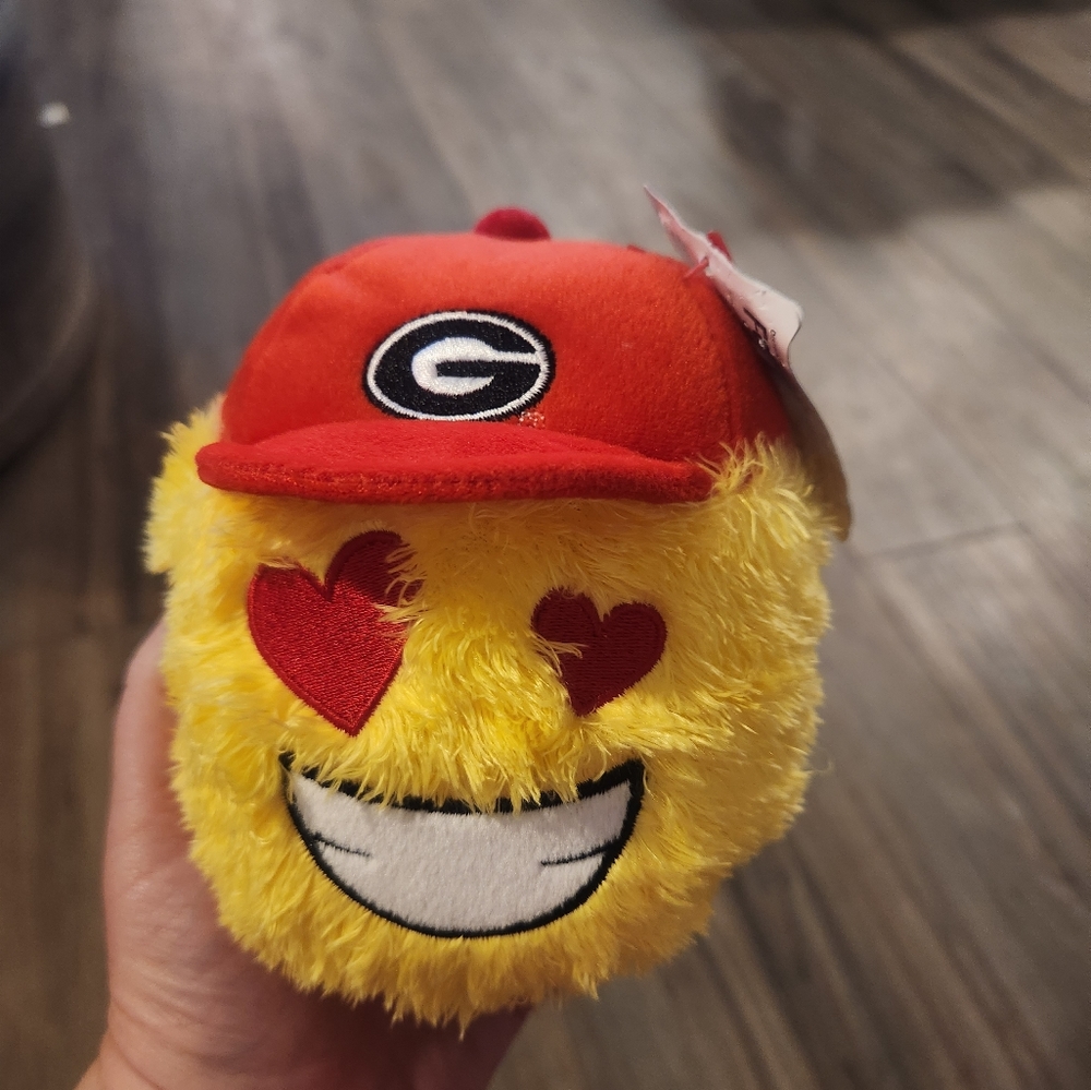 Georgia Bulldog Heart Eye Emoji Plush - New!